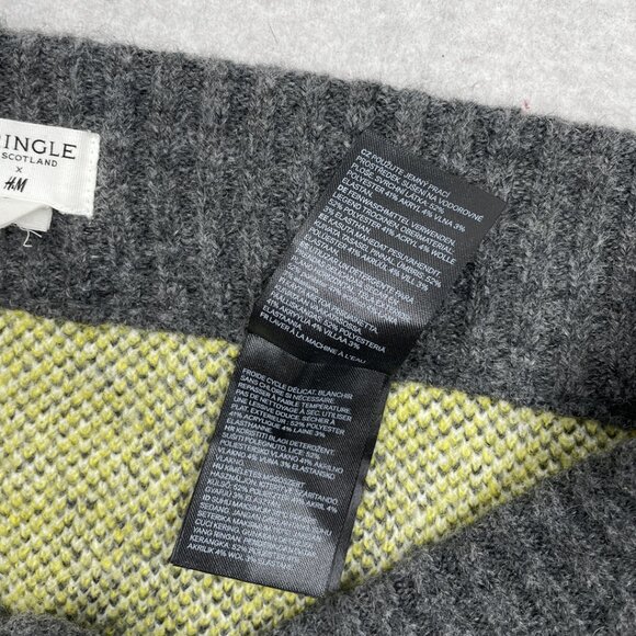 Pringle Of Scotland H&M Wool Blend Argyle Diamond Pattern Shirt Women's Large - Picture 10 of 10